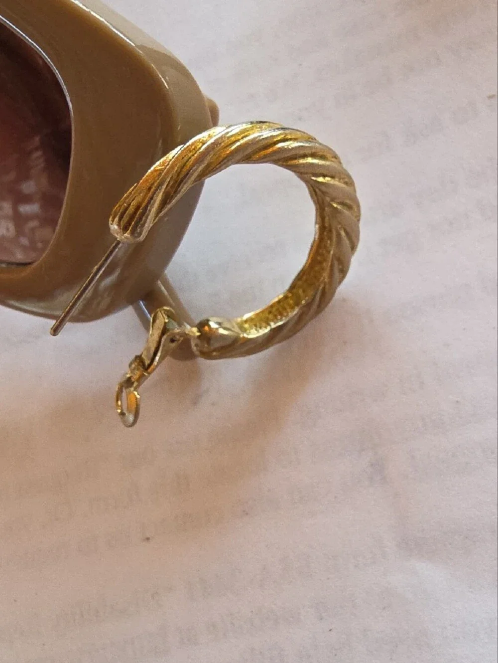 Gold-Tone Twisted Hoop Earrings - Women's Jewelry